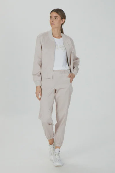 Marc Aurel Satin pants in jogging style