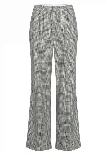 Marc Aurel Pleated trousers with check pattern