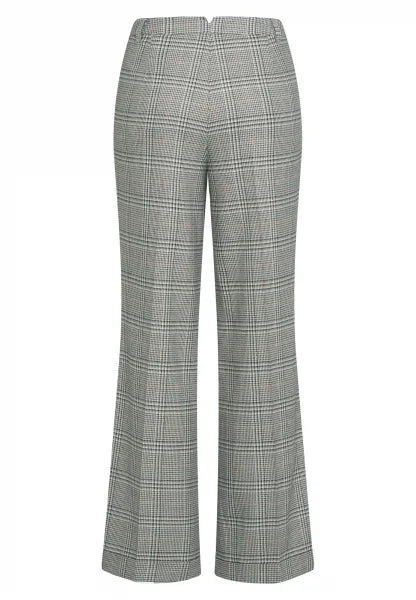 Marc Aurel Pleated trousers with check pattern