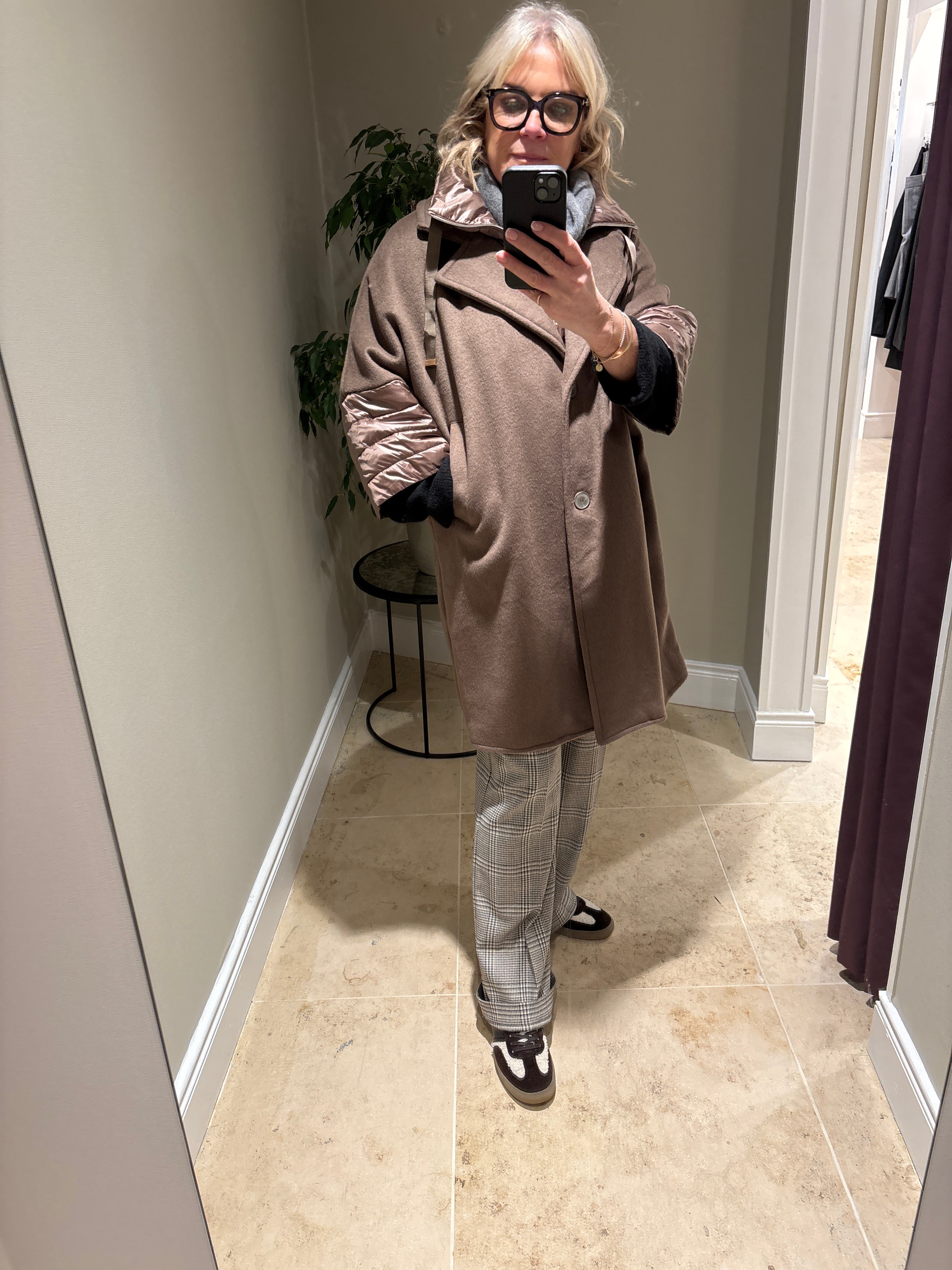 DECK  Wool Mix Coat With Detachable Lining