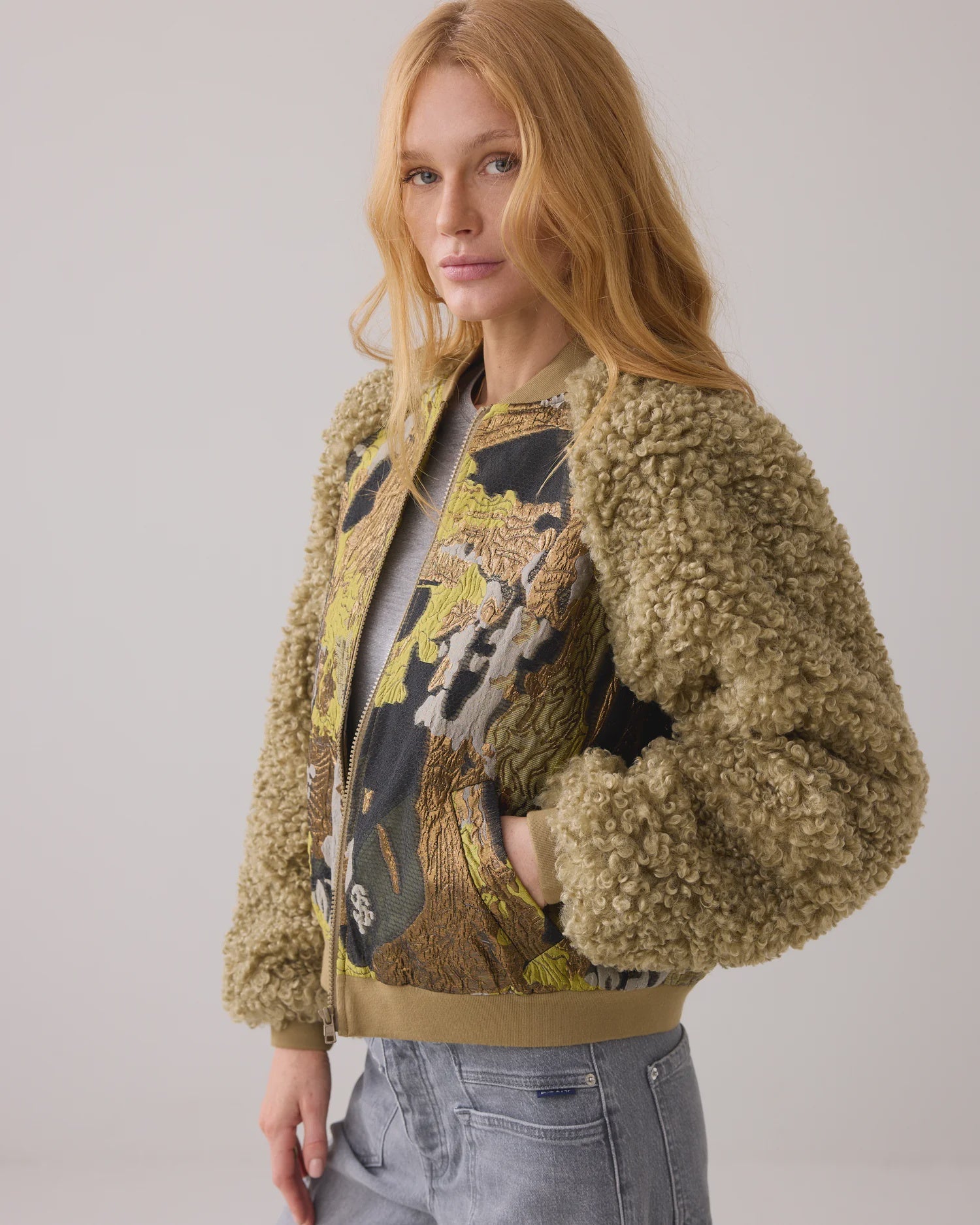 Summum Jacquard-teddy bomber