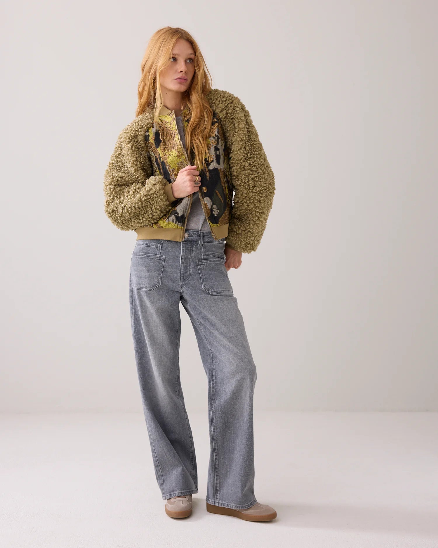 Summum Jacquard-teddy bomber