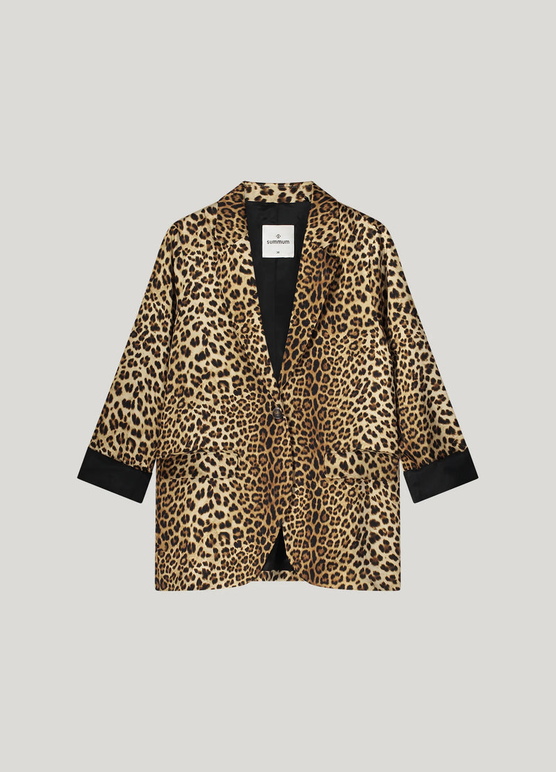 Summum Boyfriend blazer panther print