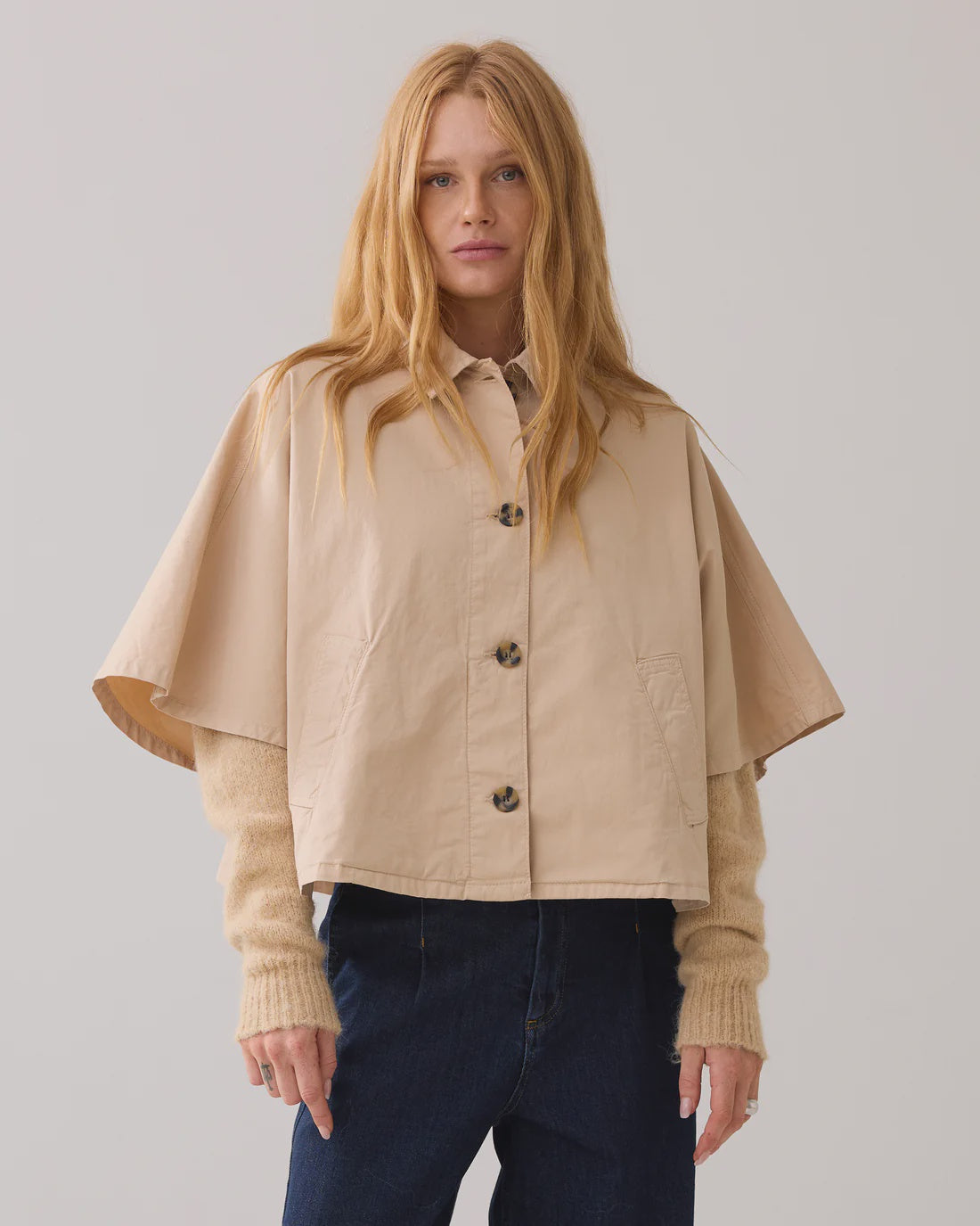 Summum Cape in crispy cotton