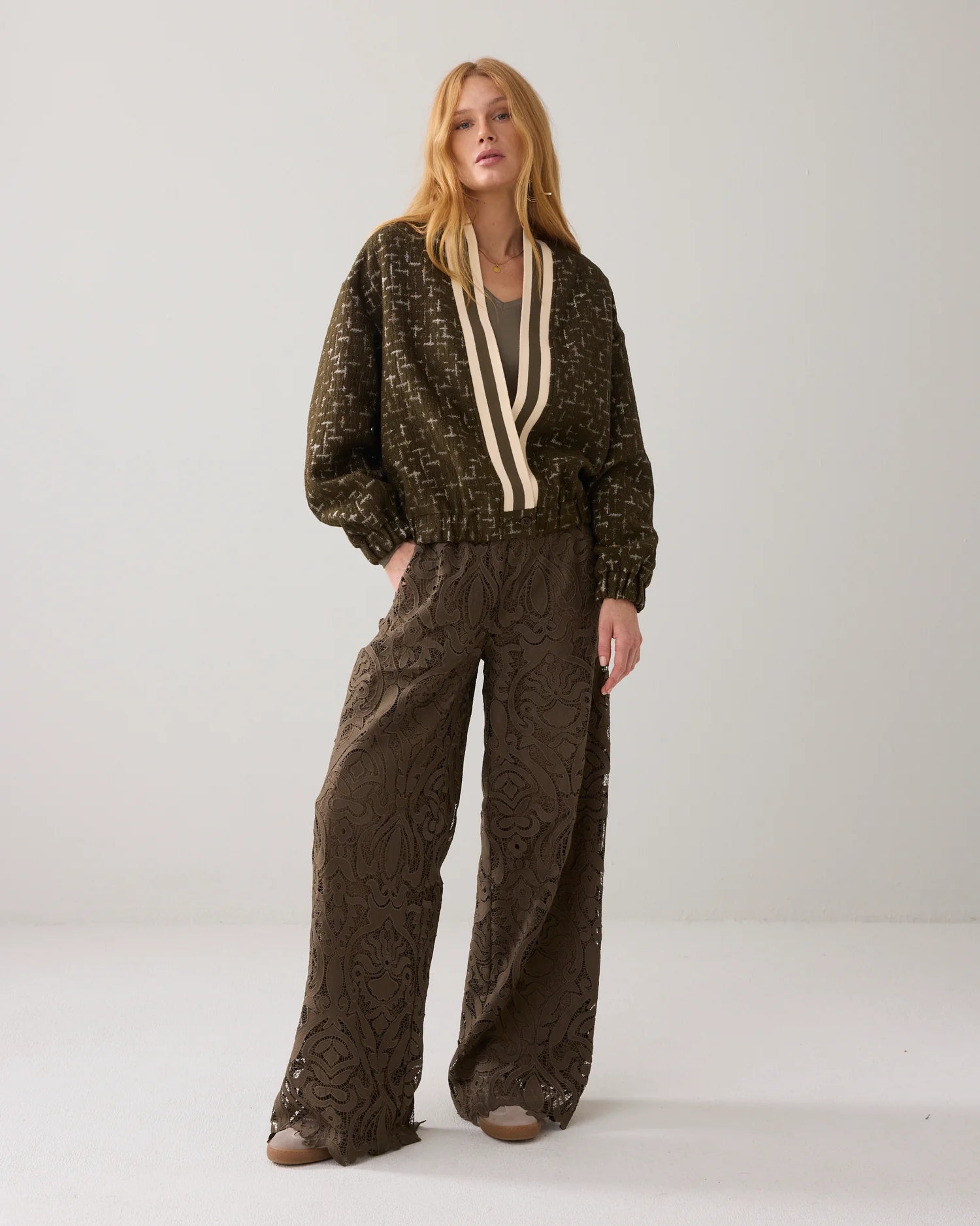 Summum Jacquard foam bomber jacket