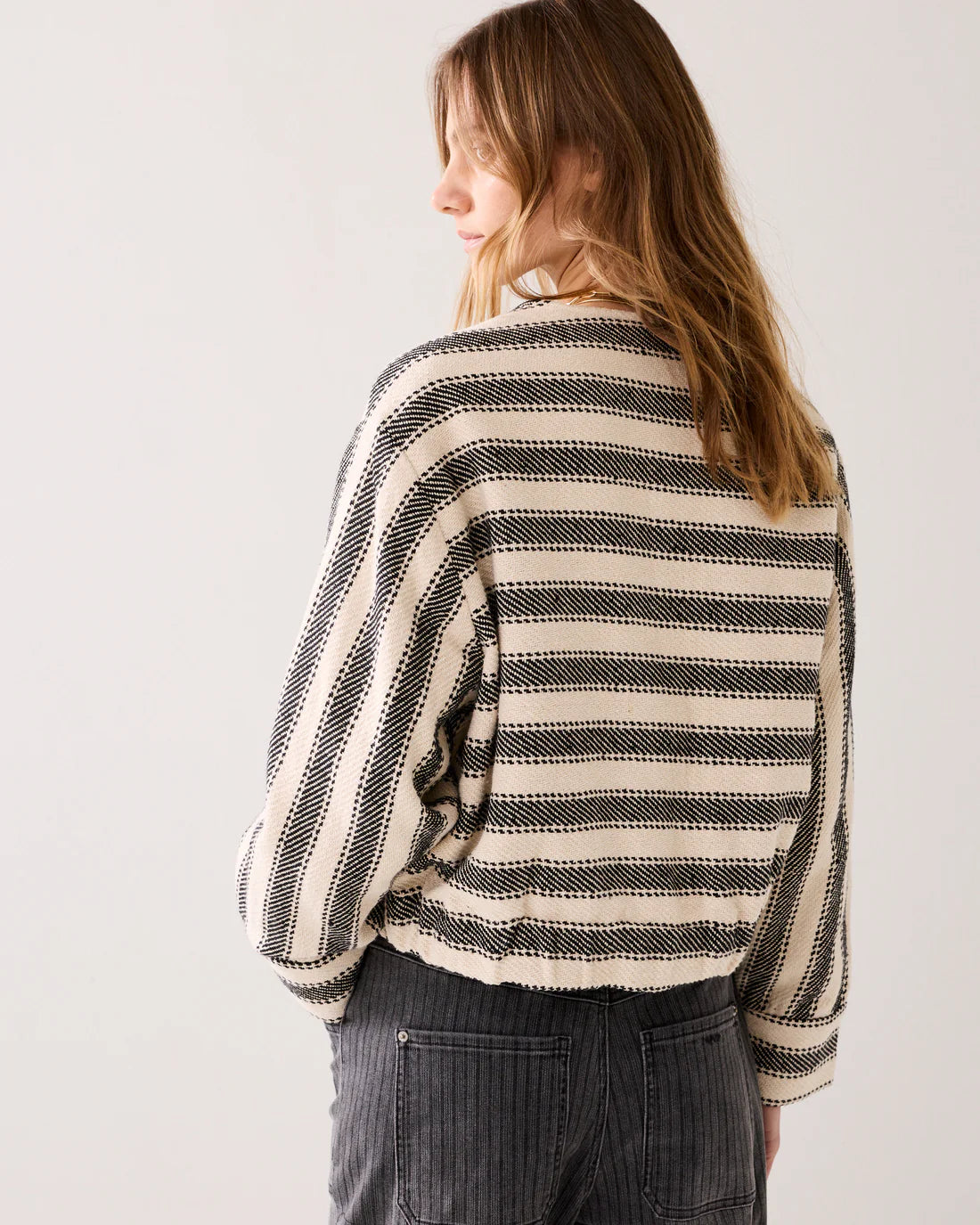 Summum Reversible striped jacket