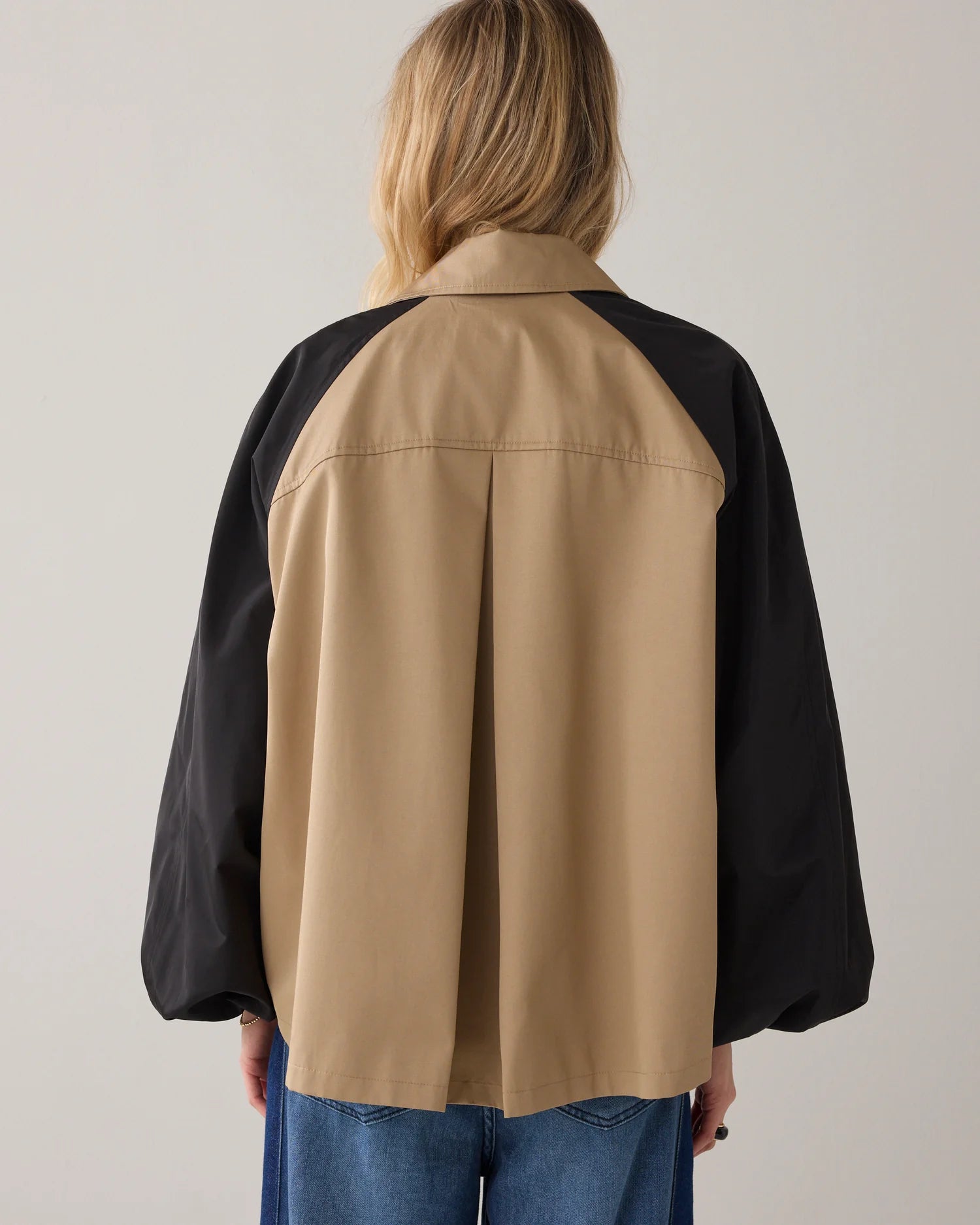 Summum Oversized trench coat with contrast