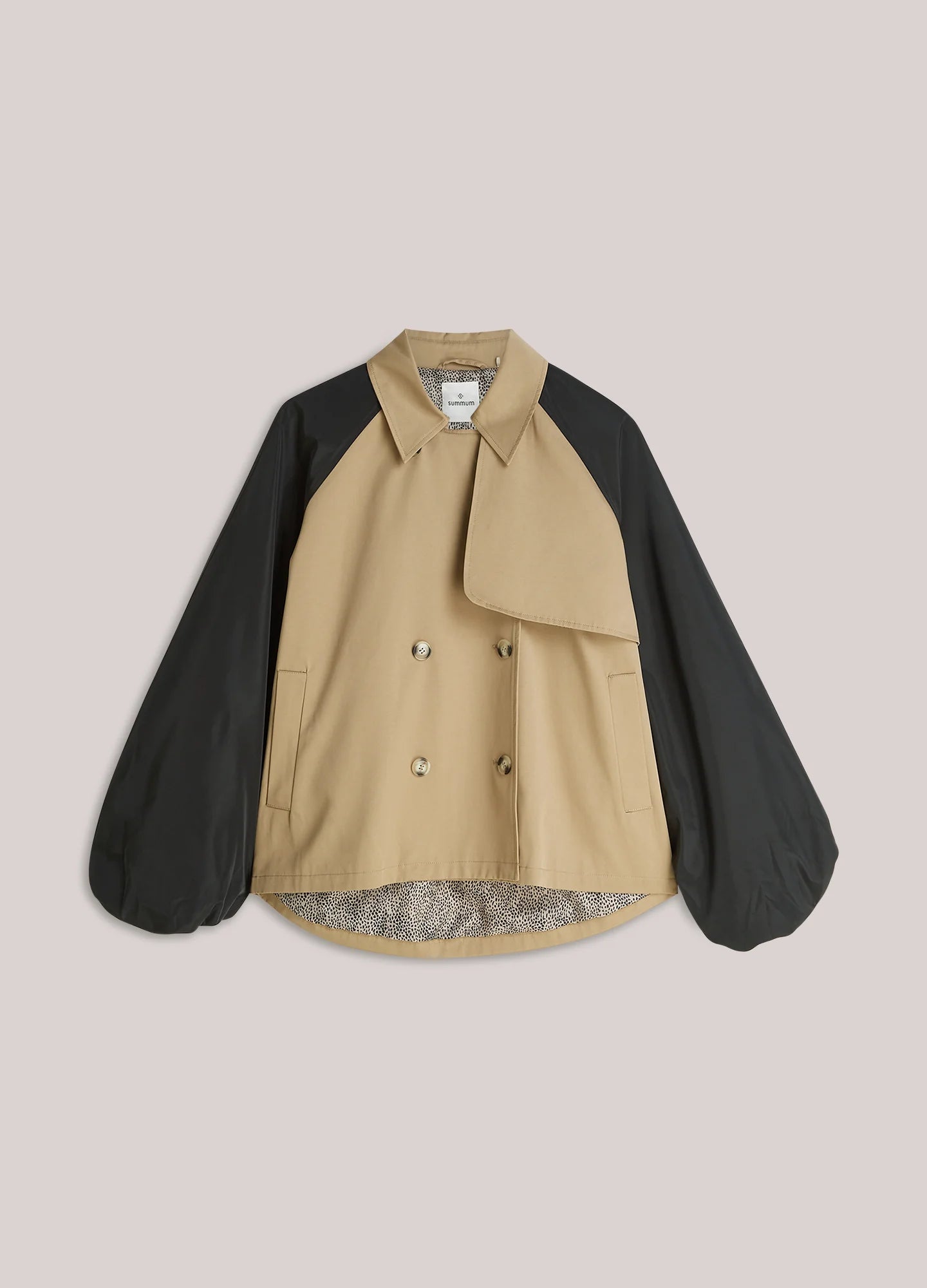 Summum Oversized trench coat with contrast