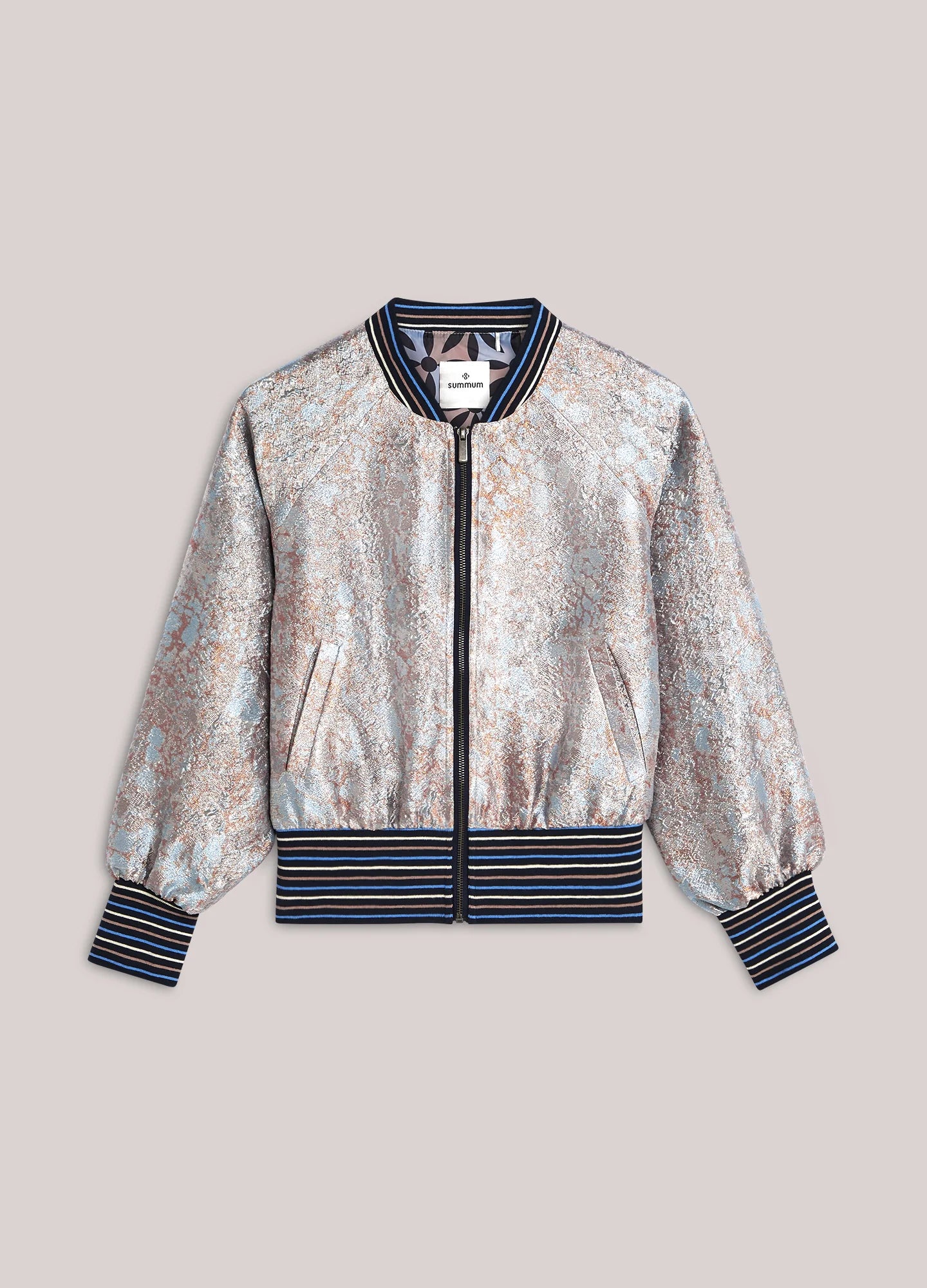 Summum Bomber jacket in jacquard fabric