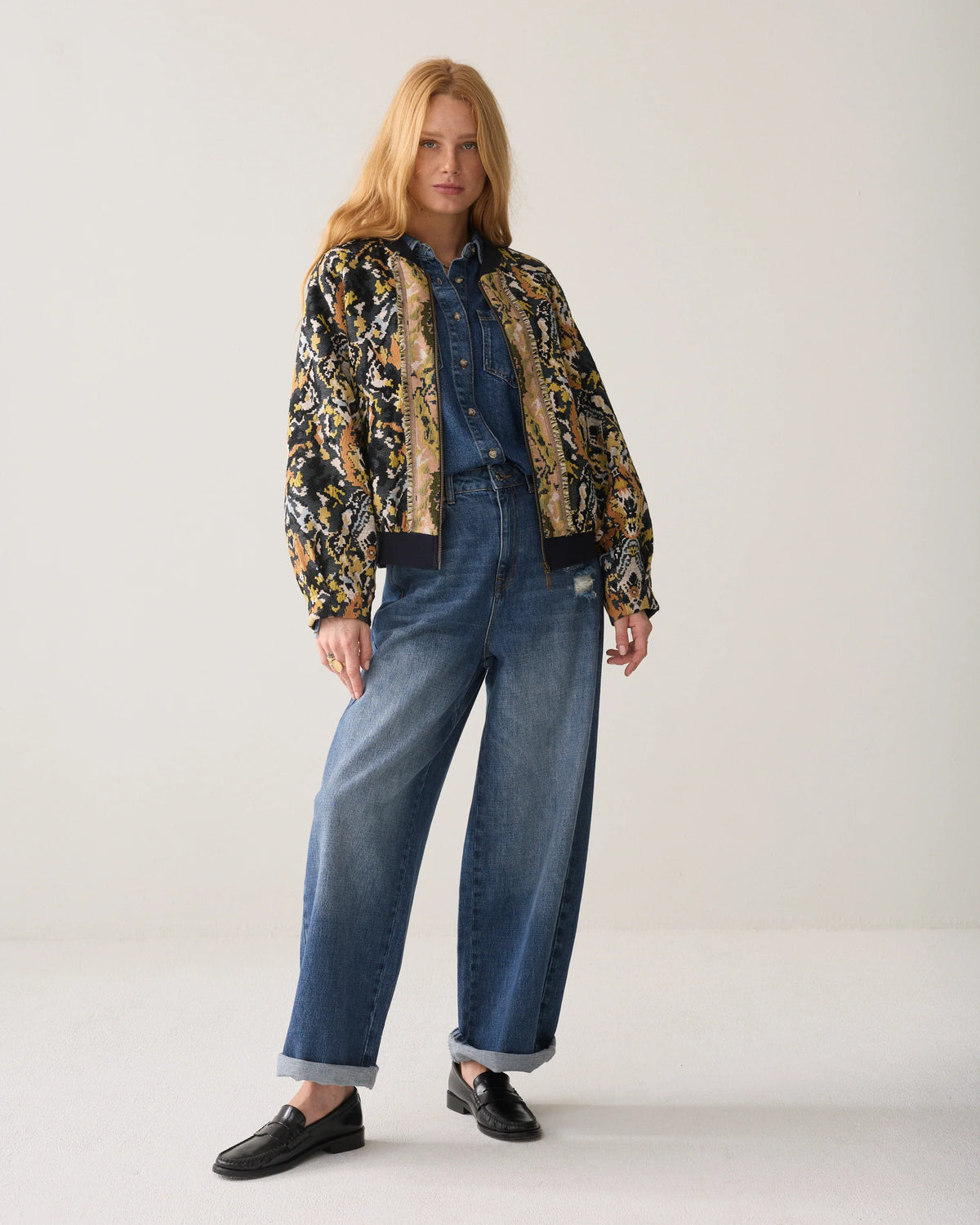 Summum Jacquard bomber jacket