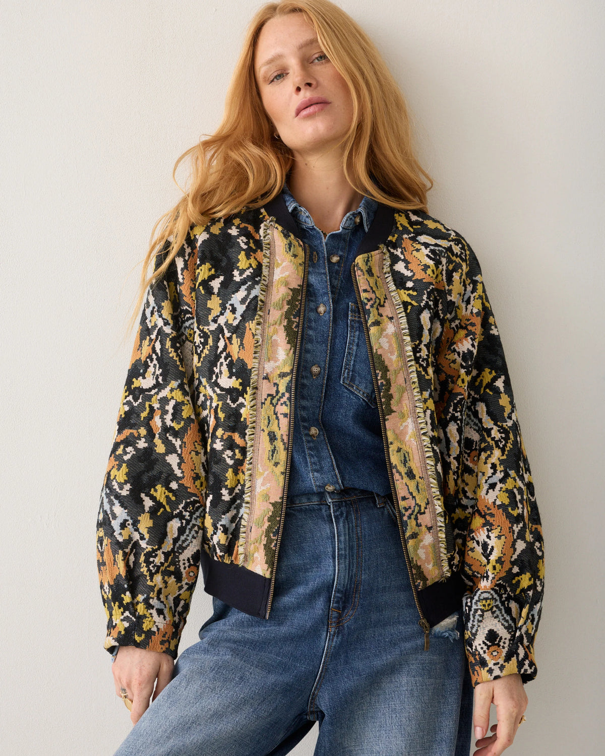 Summum Jacquard bomber jacket