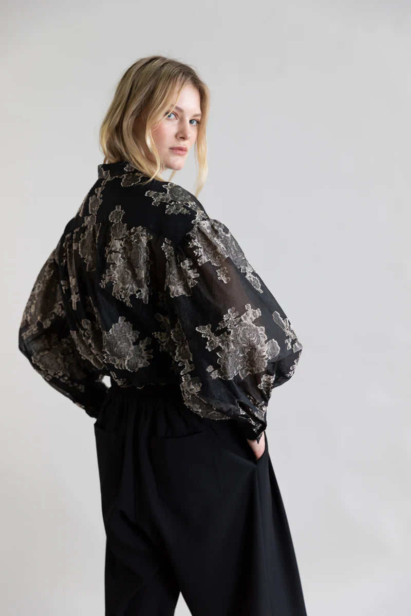 Psophia Black Shirt Print 2514
