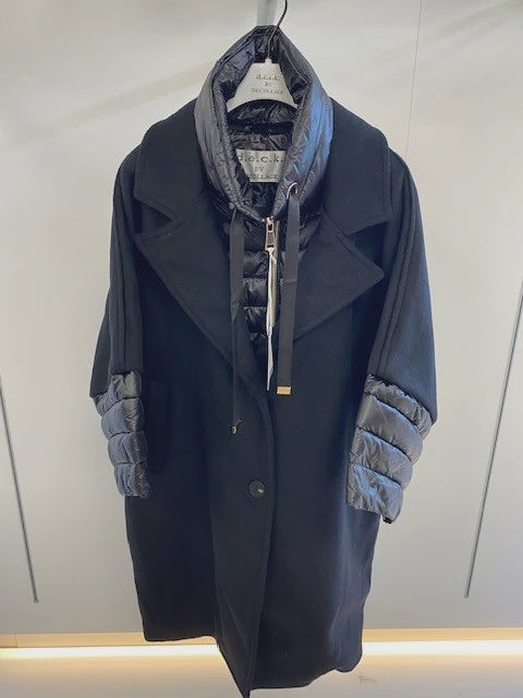 DECK  Wool Mix Coat With Detachable Lining