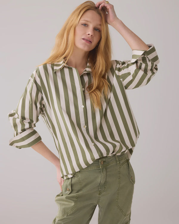 Summum Shirt blouse with stripe print