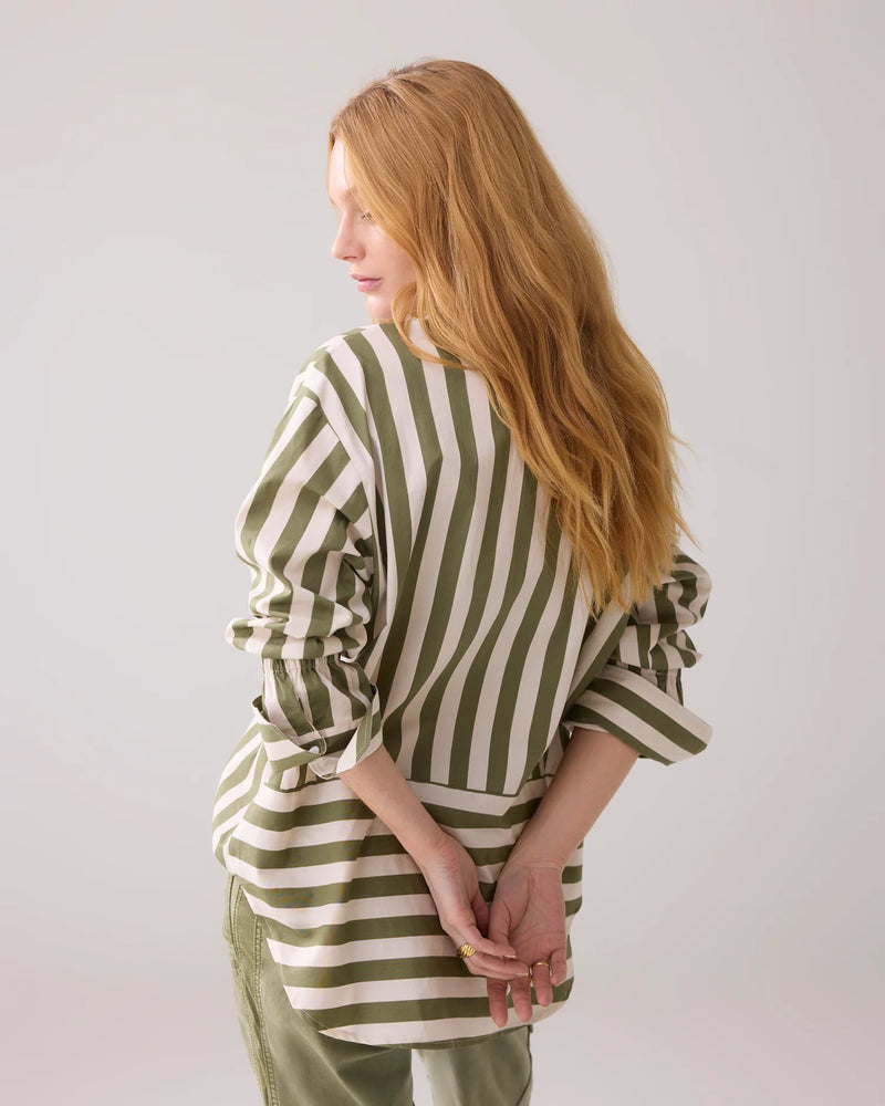 Summum Shirt blouse with stripe print