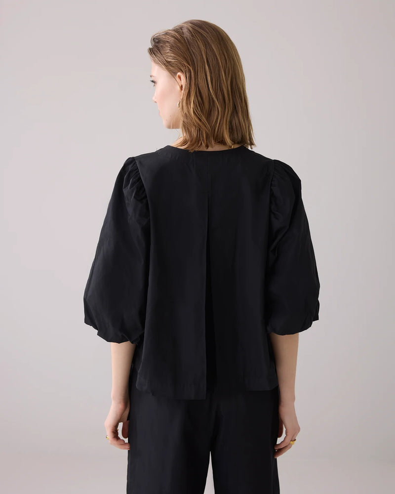 Summum Blouse jacket with bow fastening Black