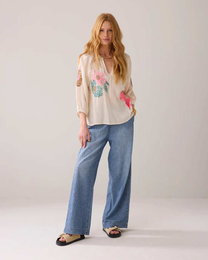 SUMMUM Shiny A-line top