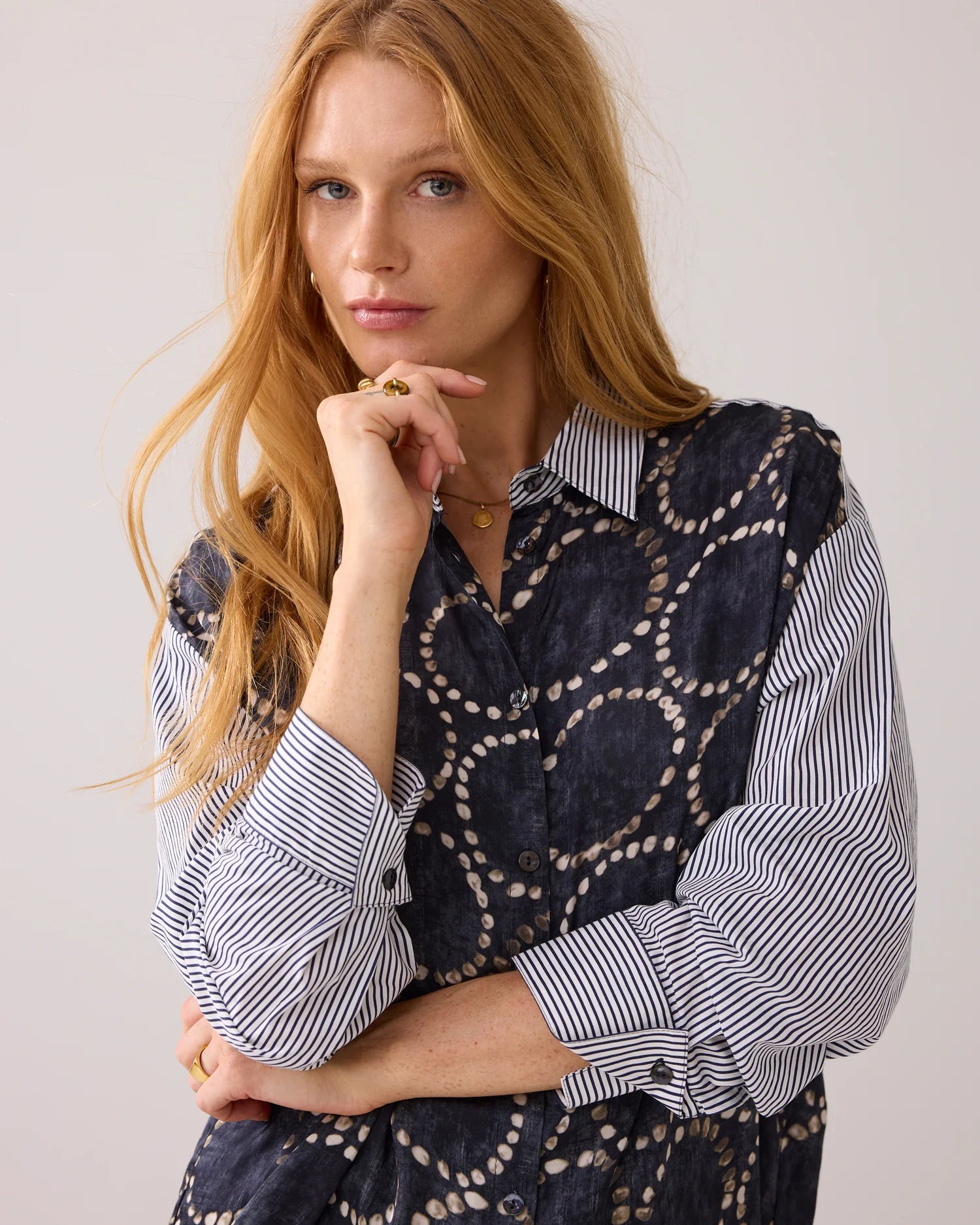 Summum Shirt blouse in fabric blend