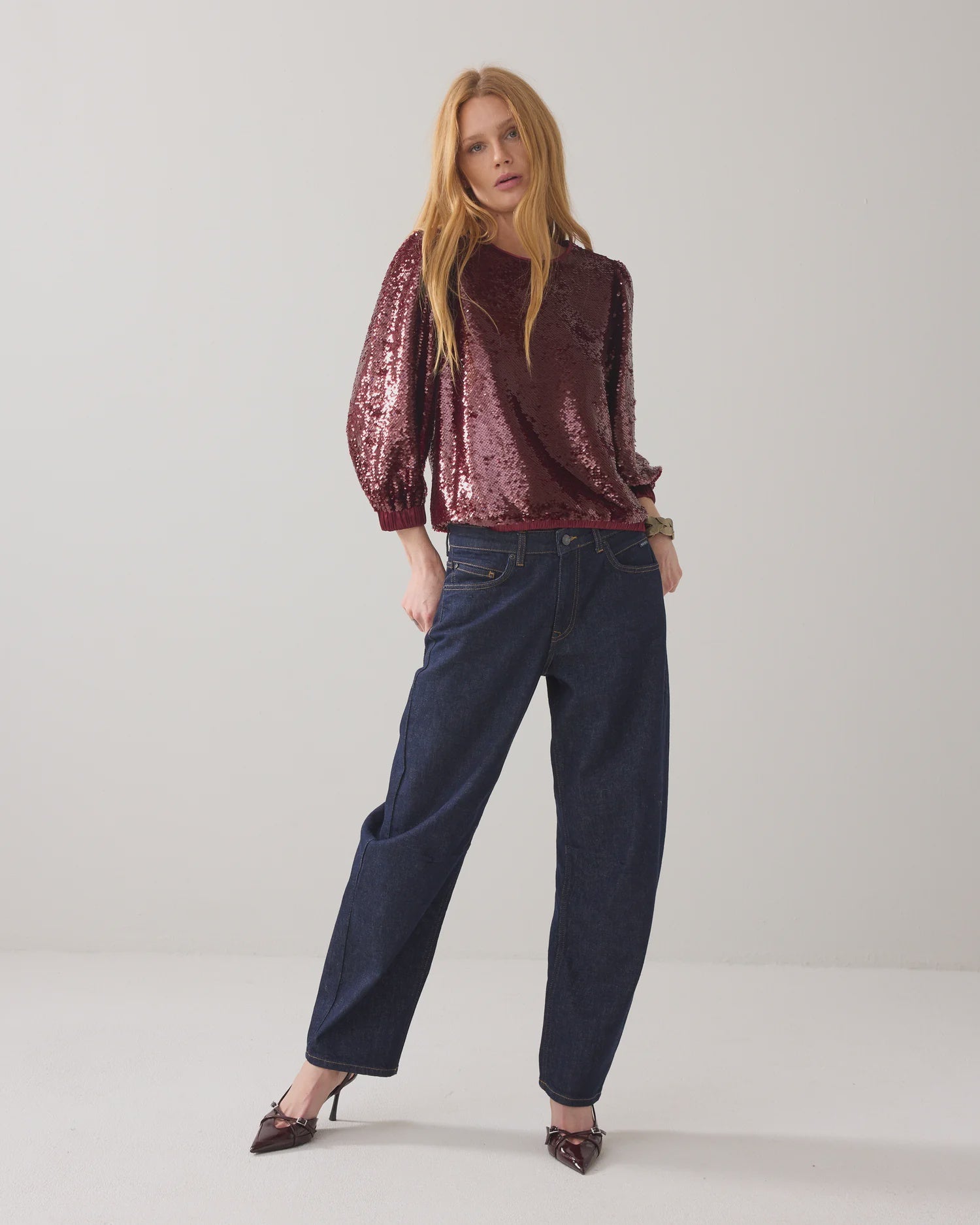 Summum Top in sequin fabric