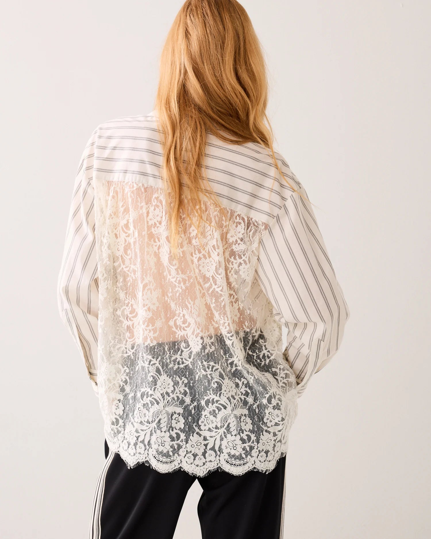 Summum Shirt blouse with lace details