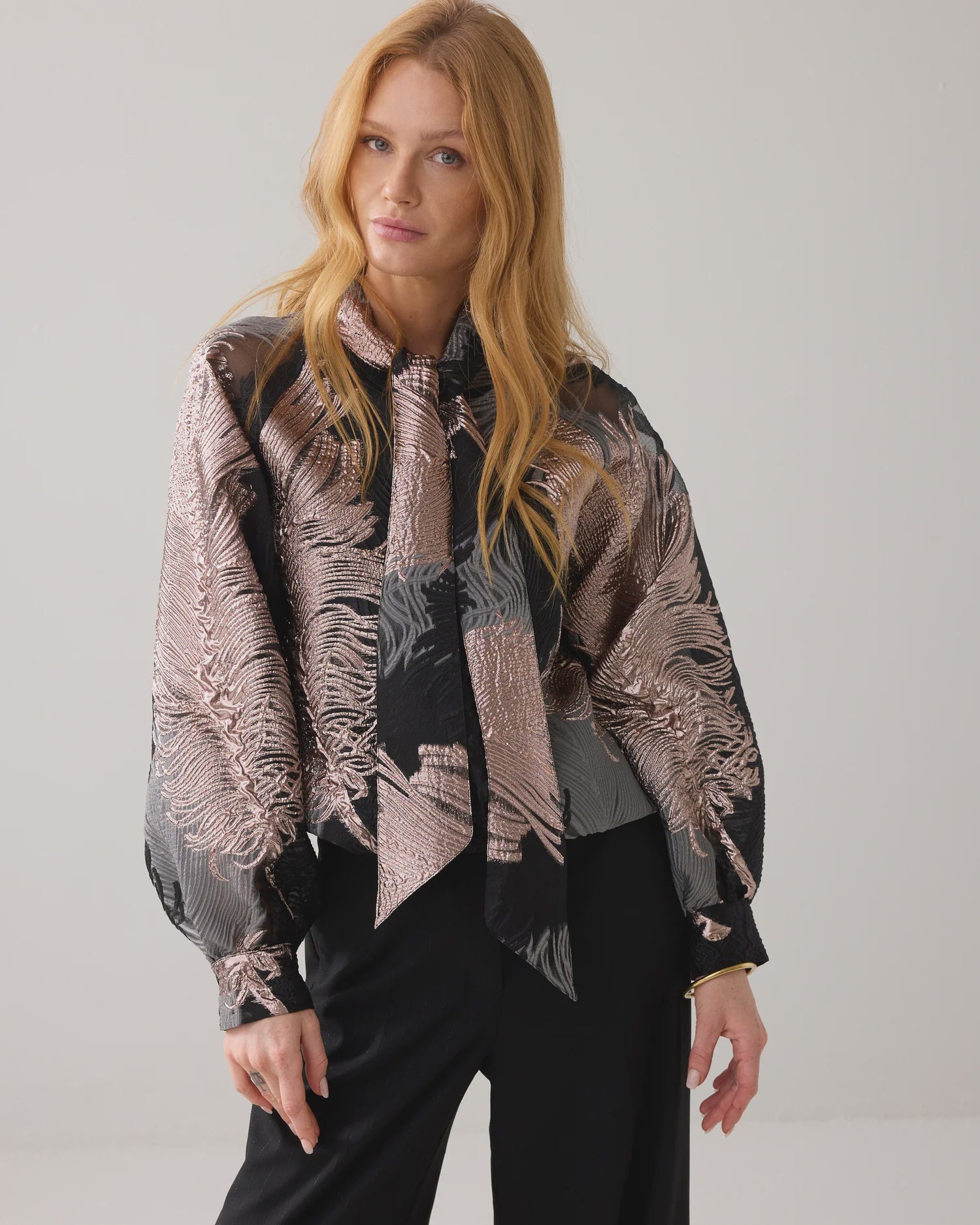 Summum Festive jacquard top