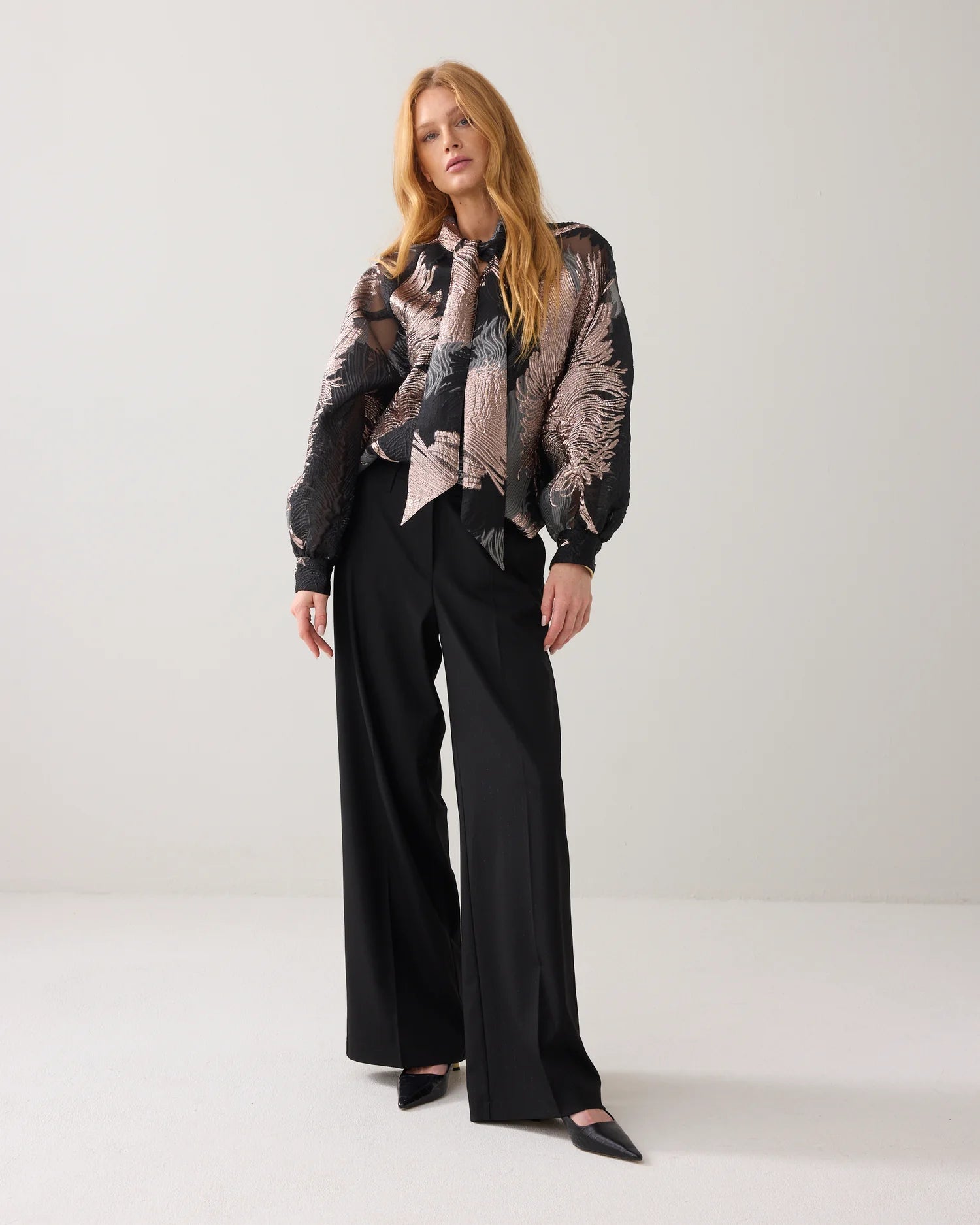Summum Festive jacquard top