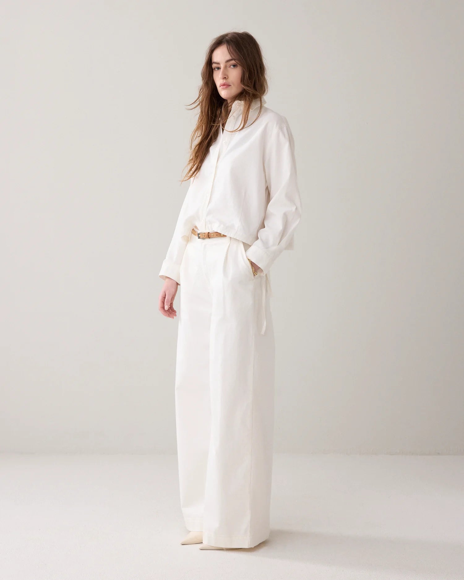 Summum Denim blouse in soft twill