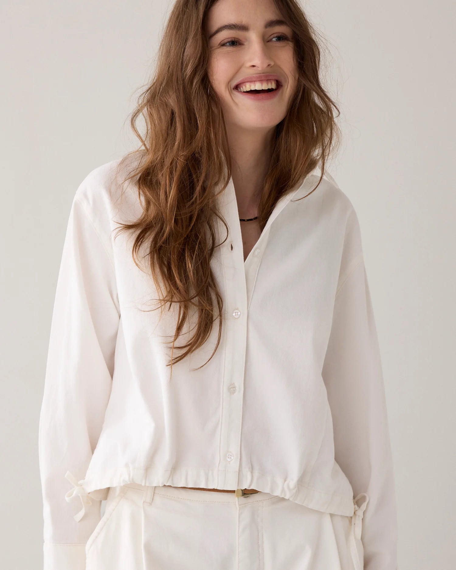 Summum Denim blouse in soft twill
