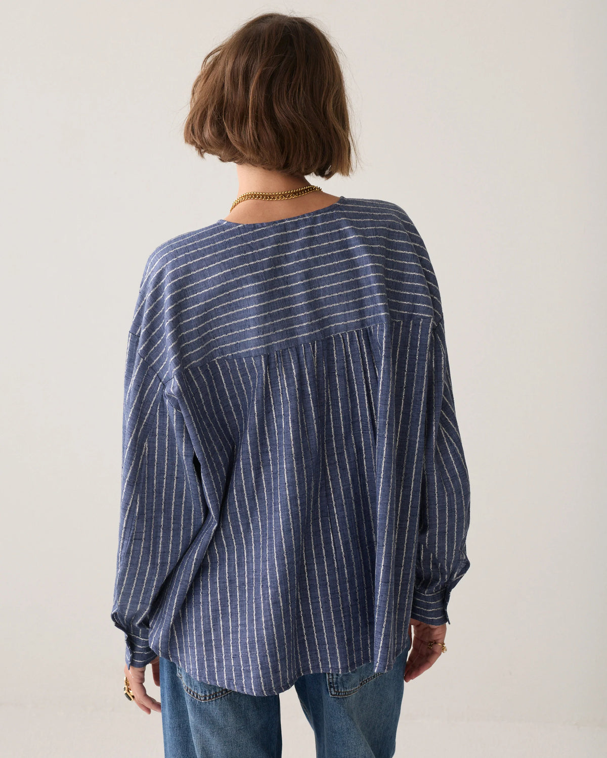 Summum Denim blouse with bow