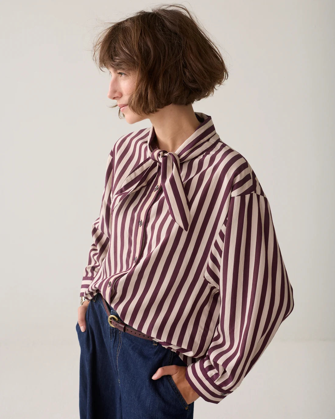Summum Striped Ecovero blouse