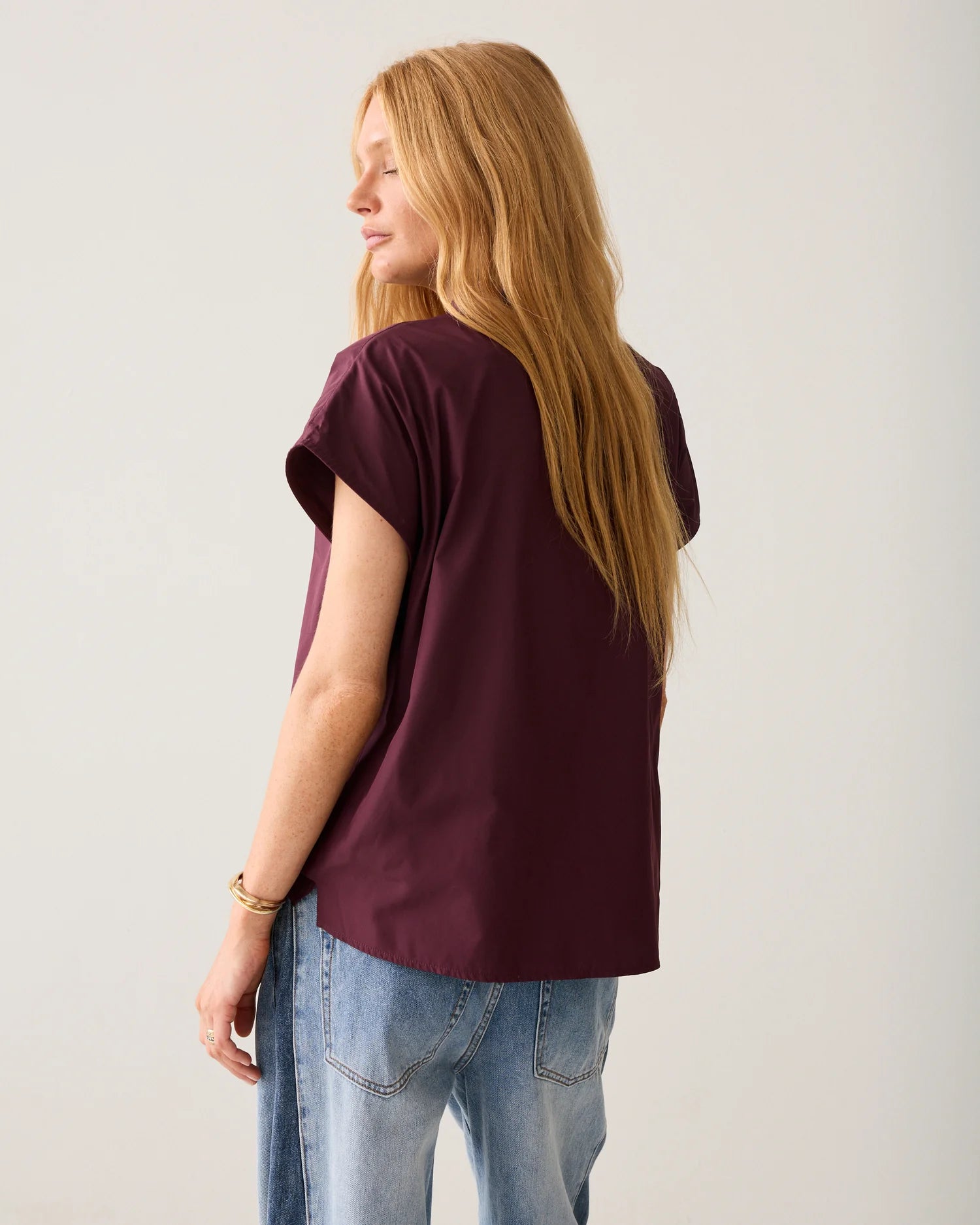 Summum Taffeta shawl collar top