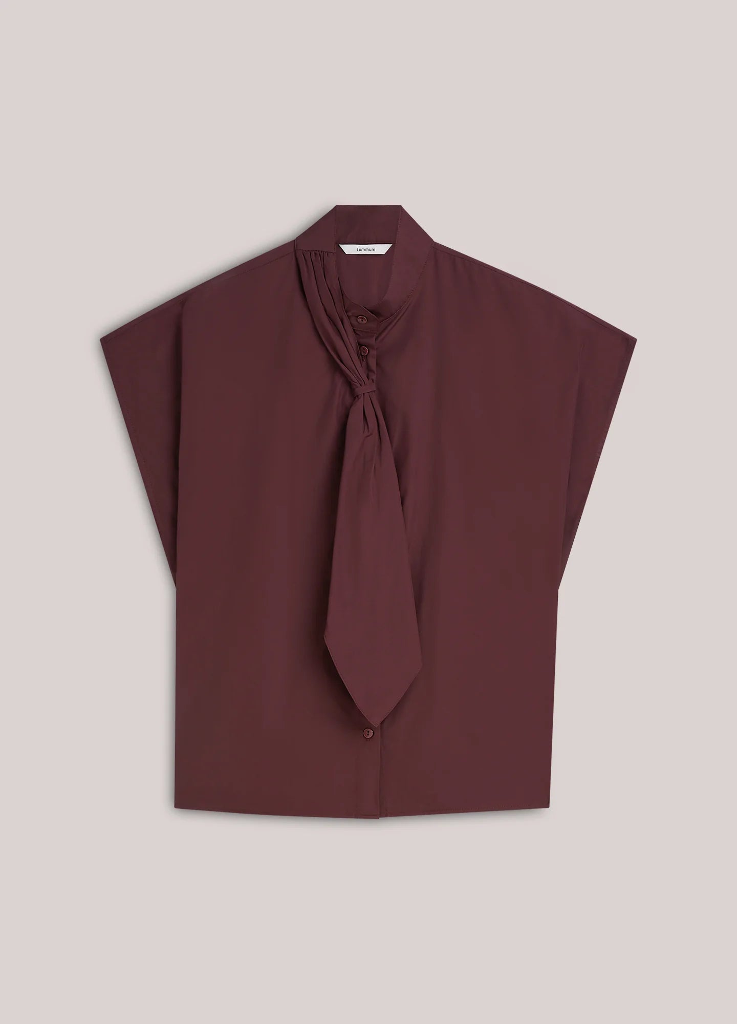 Summum Taffeta shawl collar top