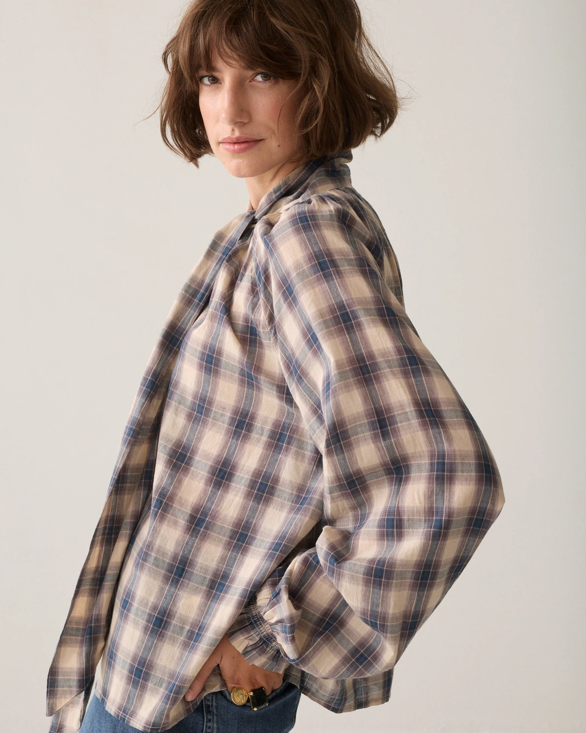 Summum Cotton top with a bow