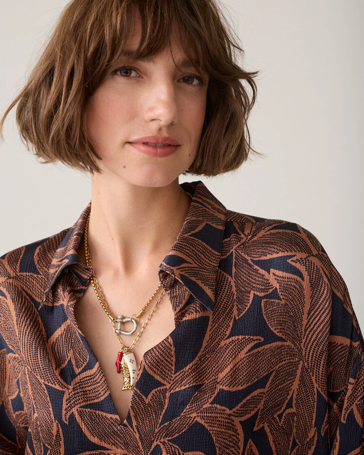 Summum Top with abstract floral print