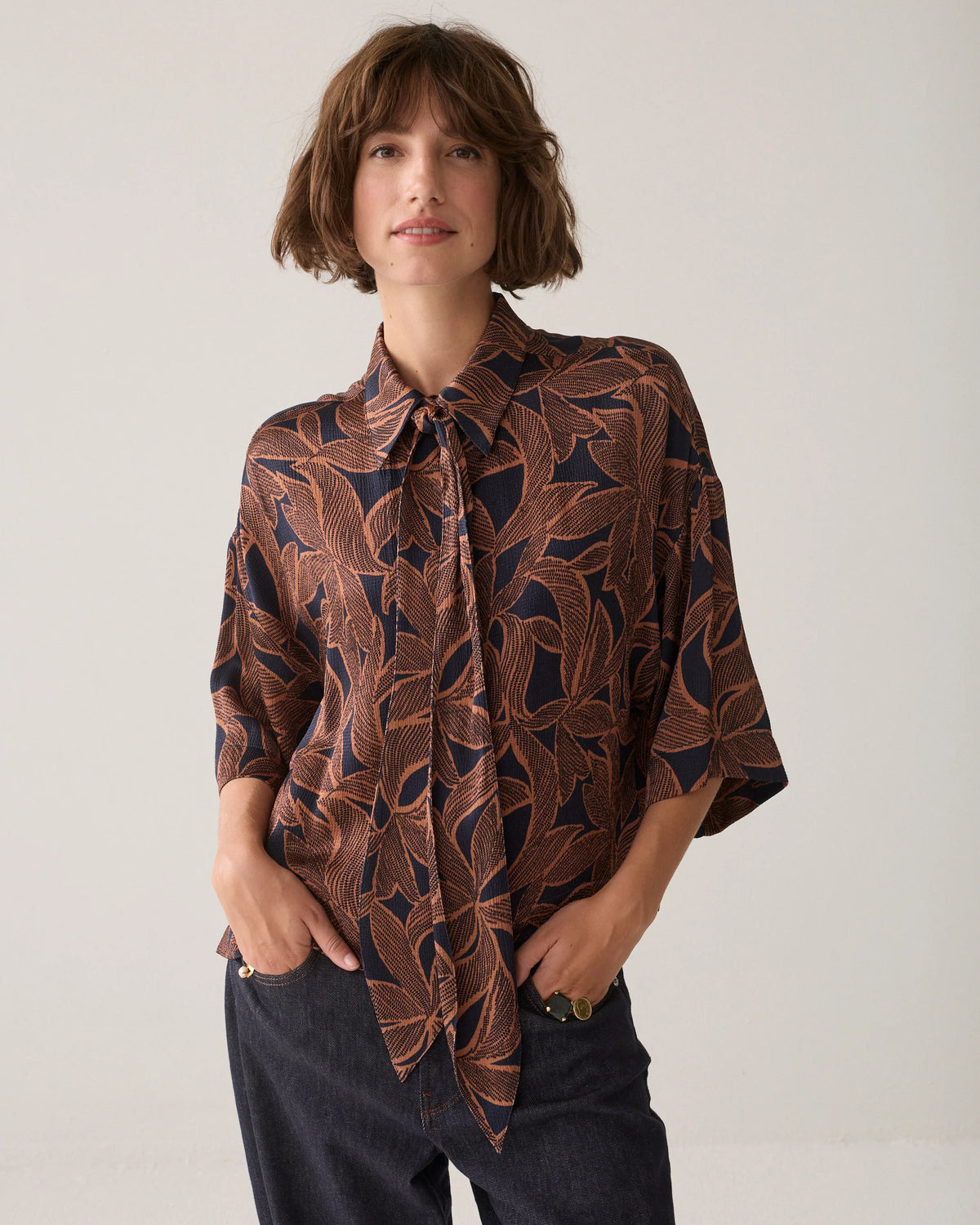 Summum Top with abstract floral print
