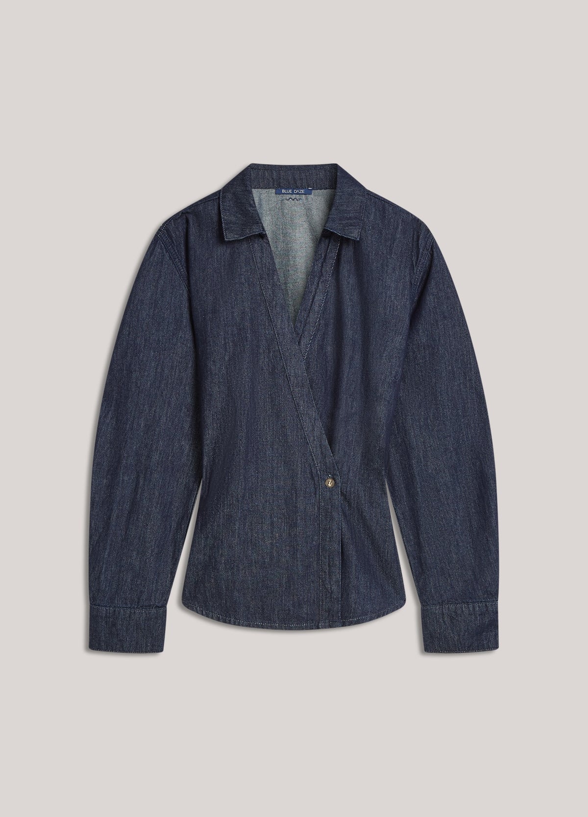 Summum Denim blouse with balloon sleeves