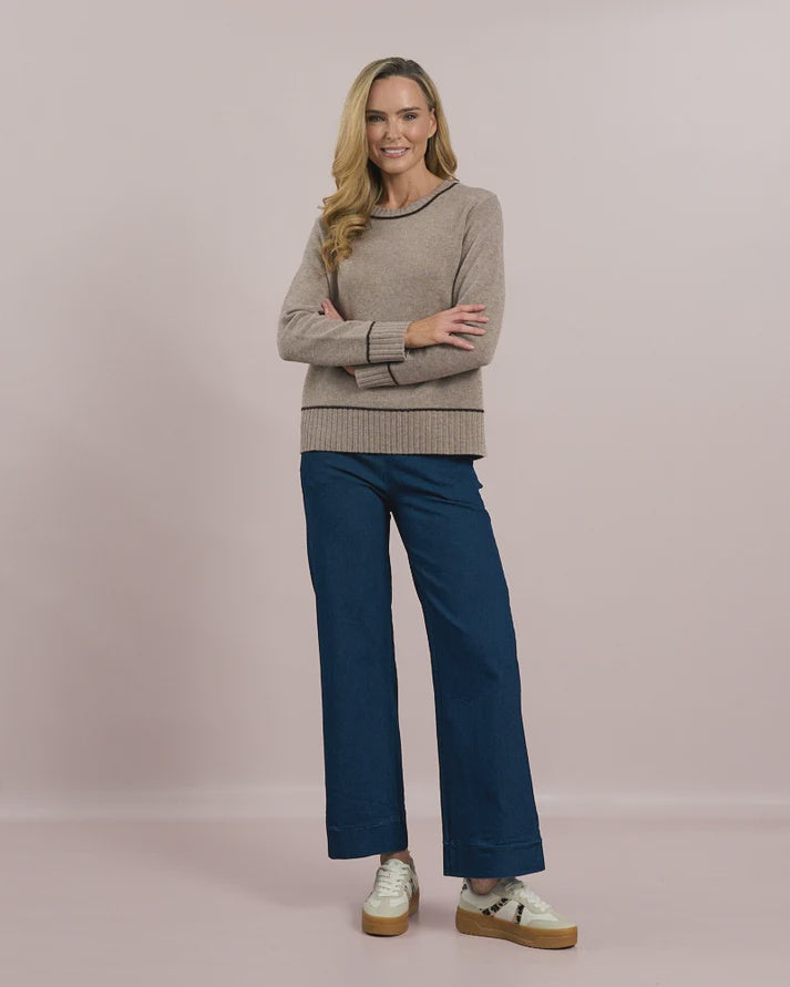 DECK Wool knit with piping detail