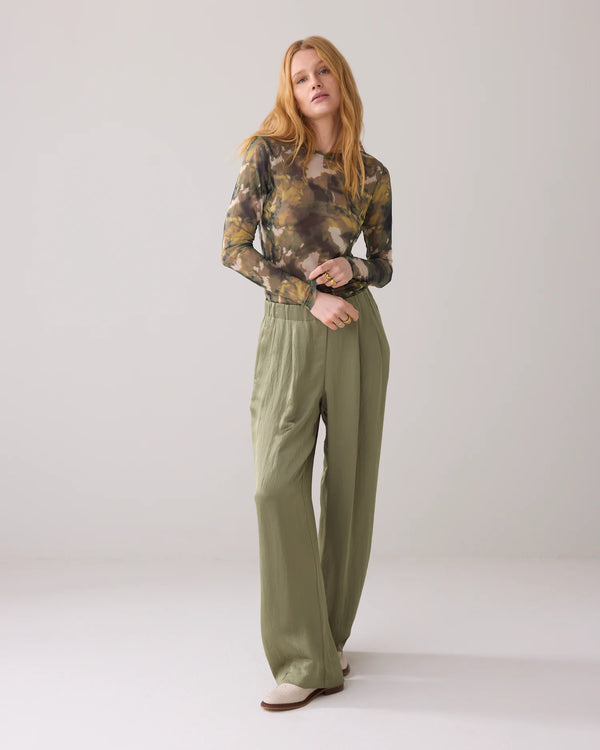 Summum Mesh top with camouflage print