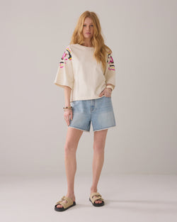 SUMMUM Hand-embroidered boxy sweater