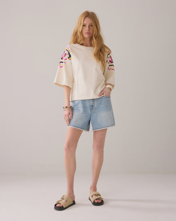 SUMMUM Hand-embroidered boxy sweater