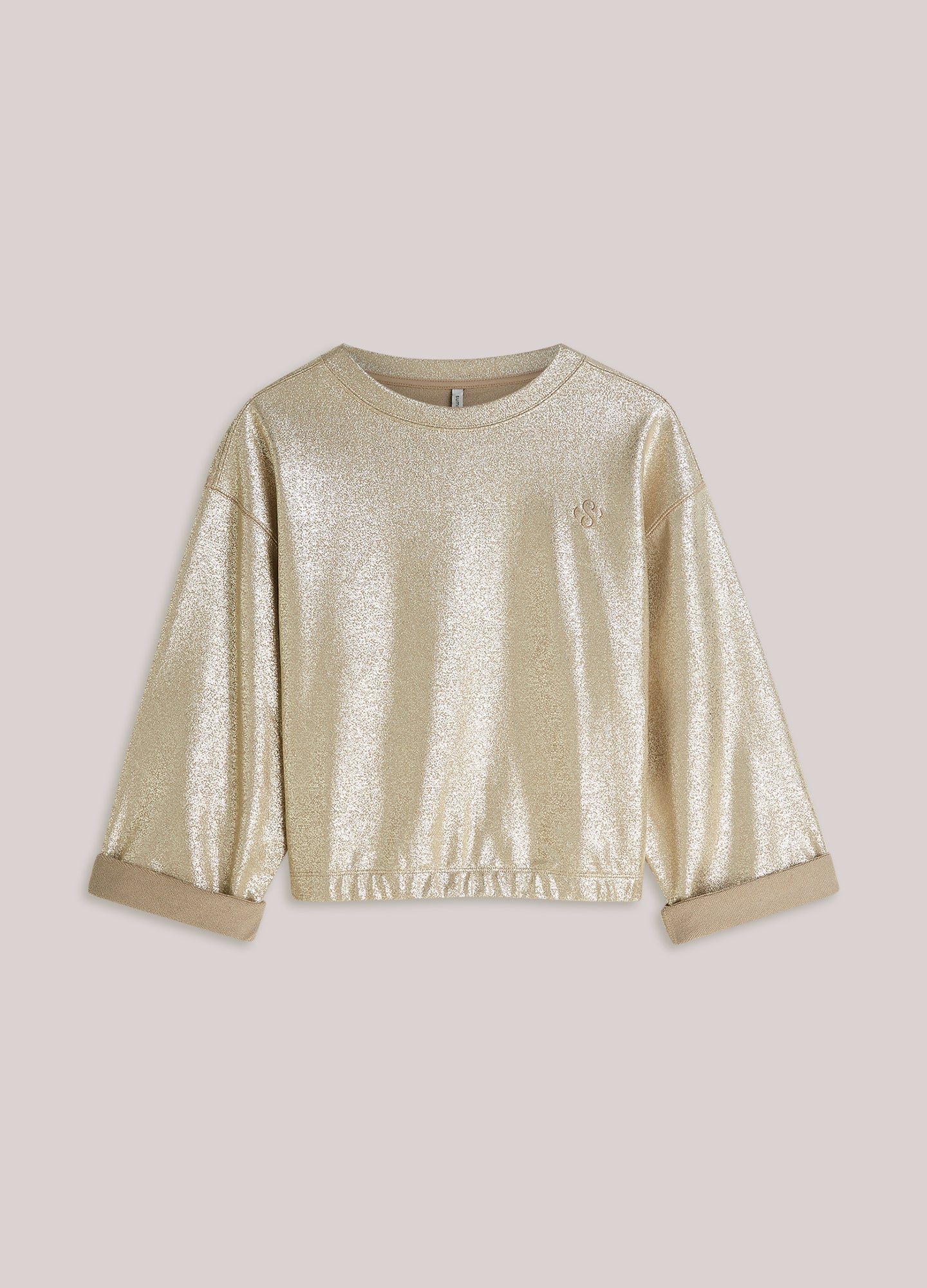 Summum Foil print jumper with kimono sleeves