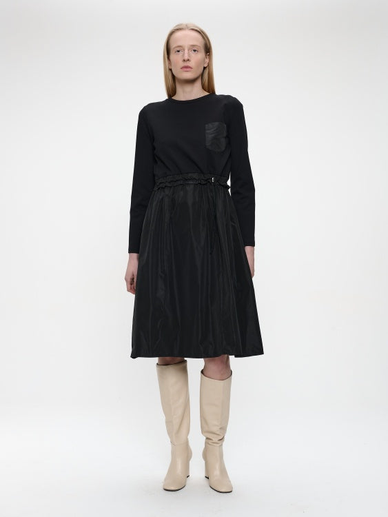 Jane Lushka Ester mix cotton taffeta dress