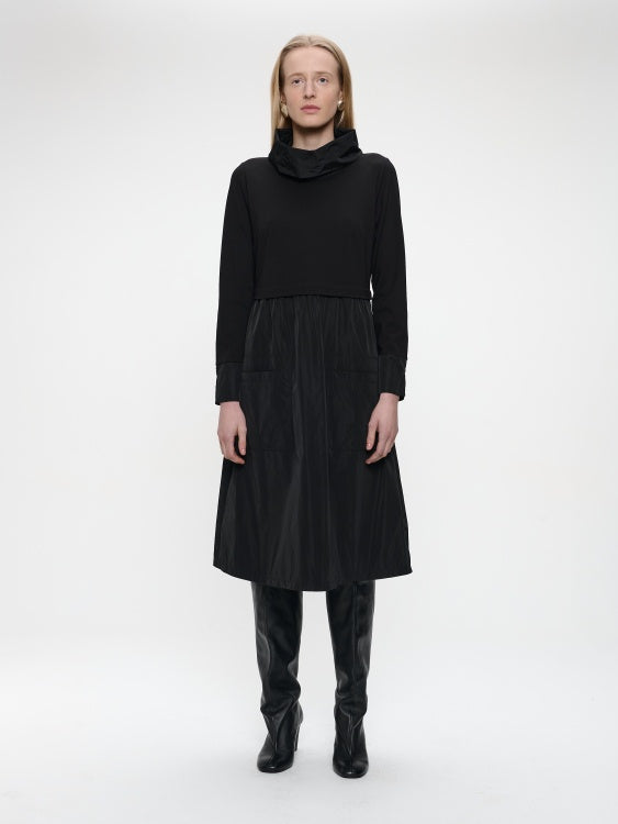 JANE LUSHKA Dress mix cotton taffeta Black