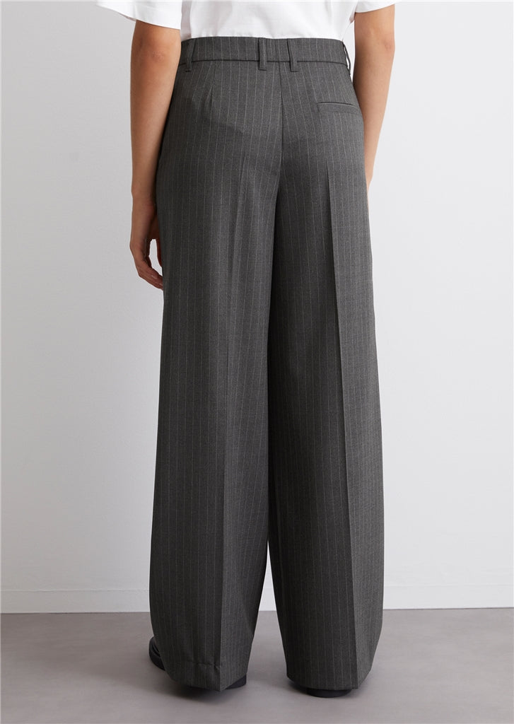 Marc O'Polo SUIT TROUSERS WIDE LEG WITH PINSTRIPES