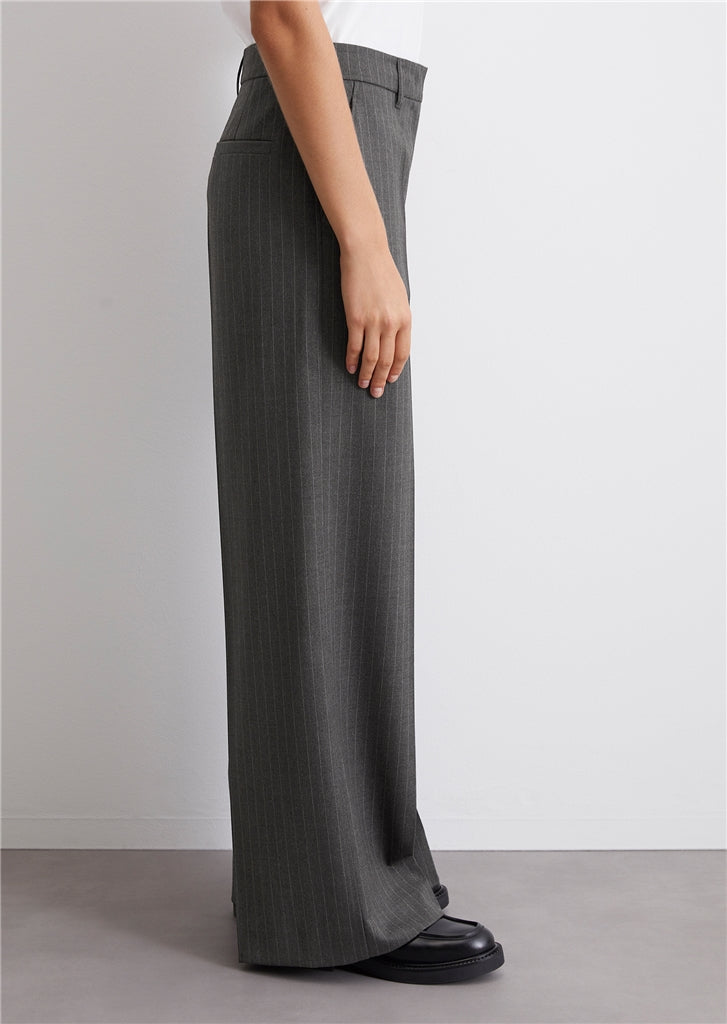 Marc O'Polo SUIT TROUSERS WIDE LEG WITH PINSTRIPES