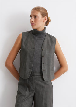 Marc O'Polo REGULAR SUIT VEST WITH PINSTRIPES