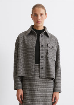 Marc O'Polo OVERSHIRT BOXY SHAPE WITH CASUAL HOUNDSTOOTH PATTERN