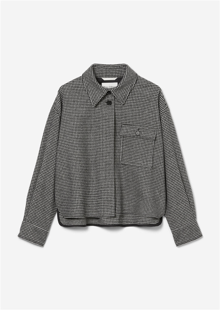 Marc O'Polo OVERSHIRT BOXY SHAPE WITH CASUAL HOUNDSTOOTH PATTERN