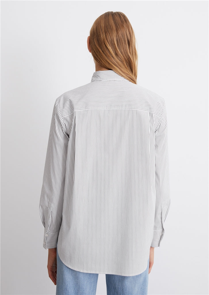 Marc O'Polo Striped blouse fitted aus Oxford-Cotton