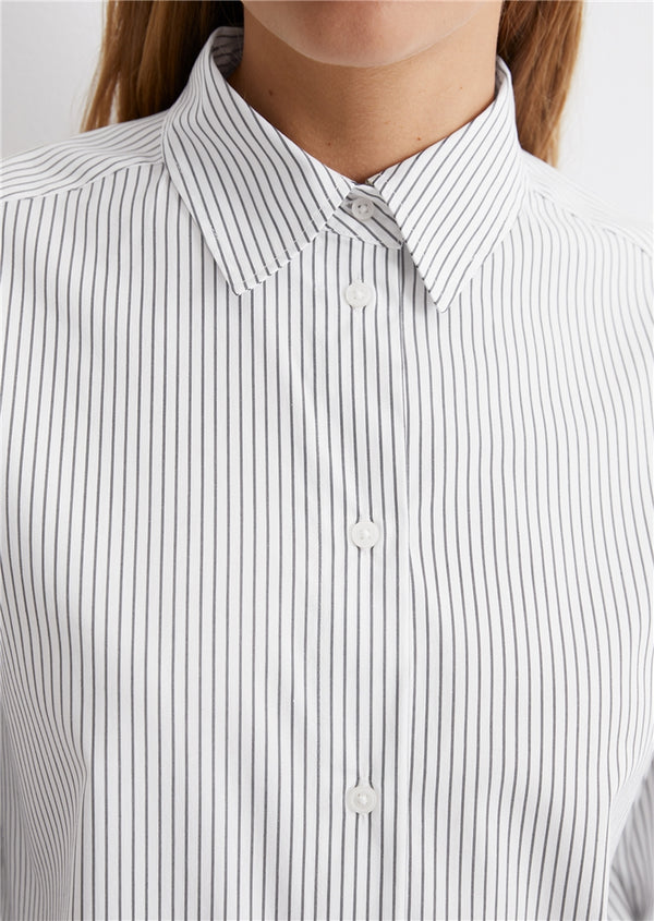 Marc O'Polo Striped blouse fitted aus Oxford-Cotton